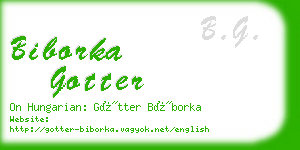 biborka gotter business card